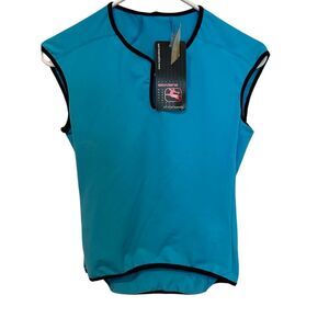 Giordana Sleeveless Cycling Performance Athletic Top Turquoise Medium 10‎ NEW